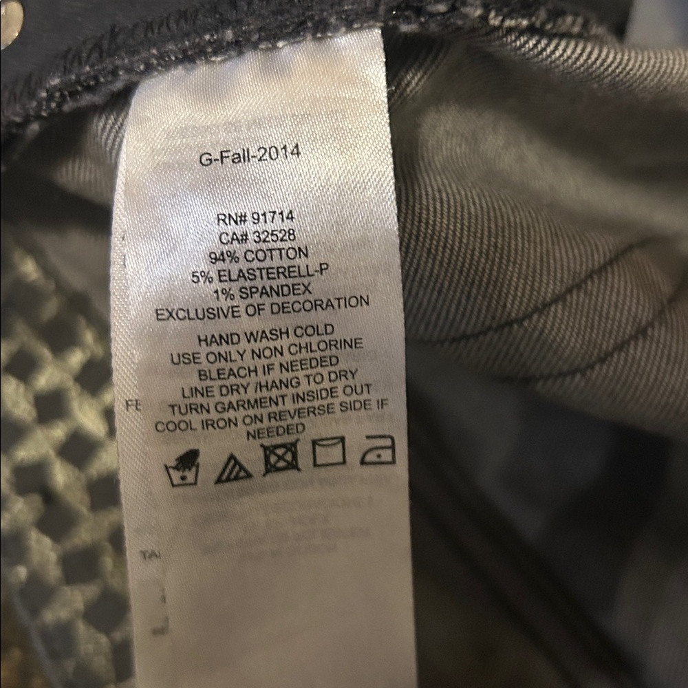 Armani Exchange Metallic Coated Skinny Jeans Size 29 Black Gold - Picture 8 of 9